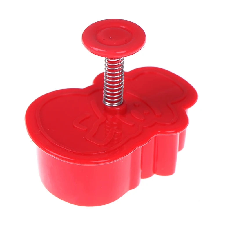 4 Pcs/Set Cookie Stamp Biscuit Mold 3D Cookie Plunger Cutter DIY Baking Mould Gingerbread Home Christmas Cutters cookie cutter baking mold cookie mould cookie printing mold