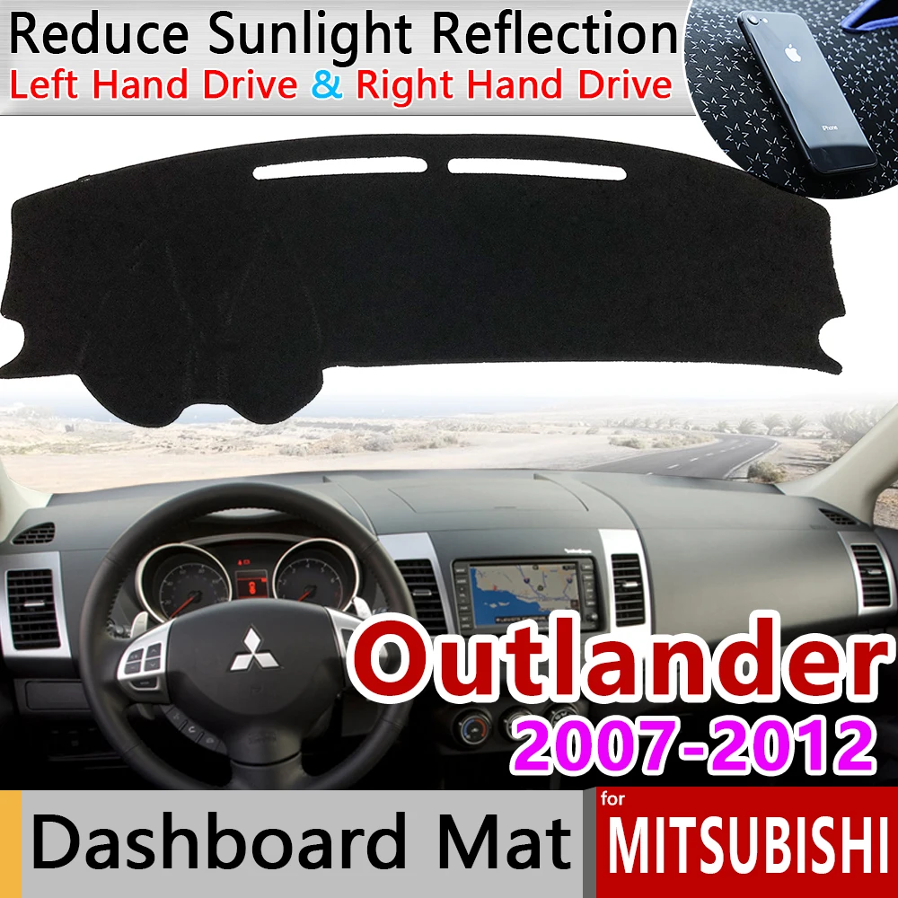 Для Mitsubishi Outlander 2007 2008 2009 2010 2011 2012 2nd Gen Противоскользящий коврик ковровые покрытия Зонт приборной аксессуары