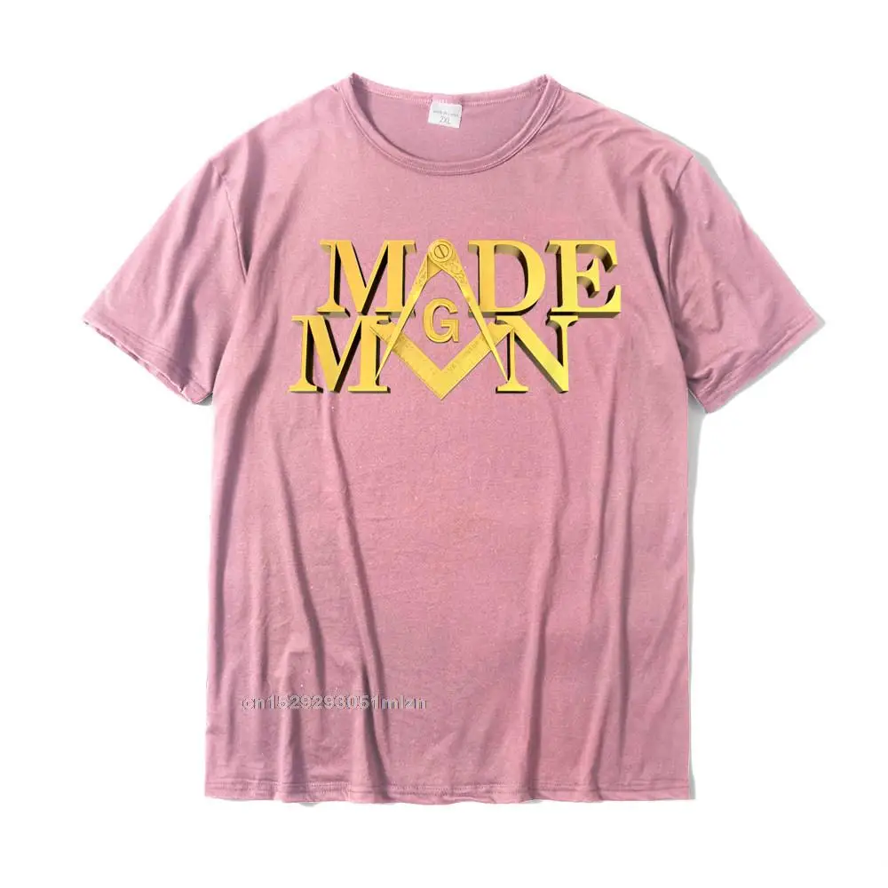 Crazy Tees New Arrival Short Sleeve Men T Shirt TpicOriginaltitle Printed On Summer Fall Clothing Shirt O-Neck Masonic Made Man Square And Compass Freemason T-Shirt__3144 pink
