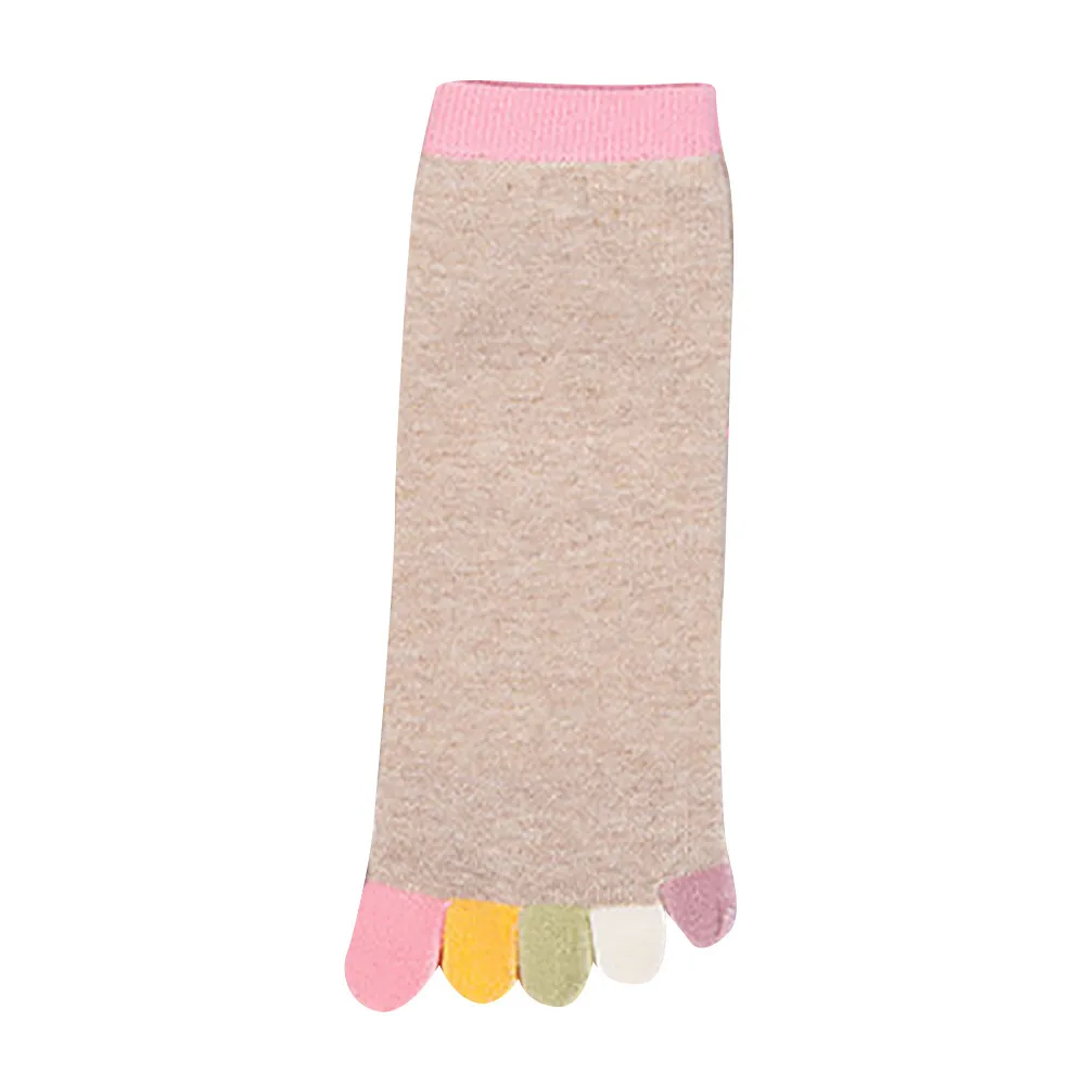 Jaycosin носки с принтом пять пальцев смешной носок многоцветный Средний трубы Calcetines забавные носки для женщин Теплые Носки для зимы