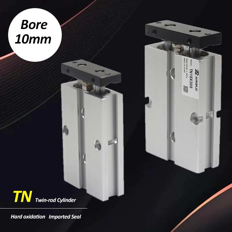 TN10X10S TDA10X30S TN10X50S TN Bore 10mm Airtac Type Pneumatic Cylinder Double Rod Twin Spindle Air Stroke 10-200mm | Обустройство
