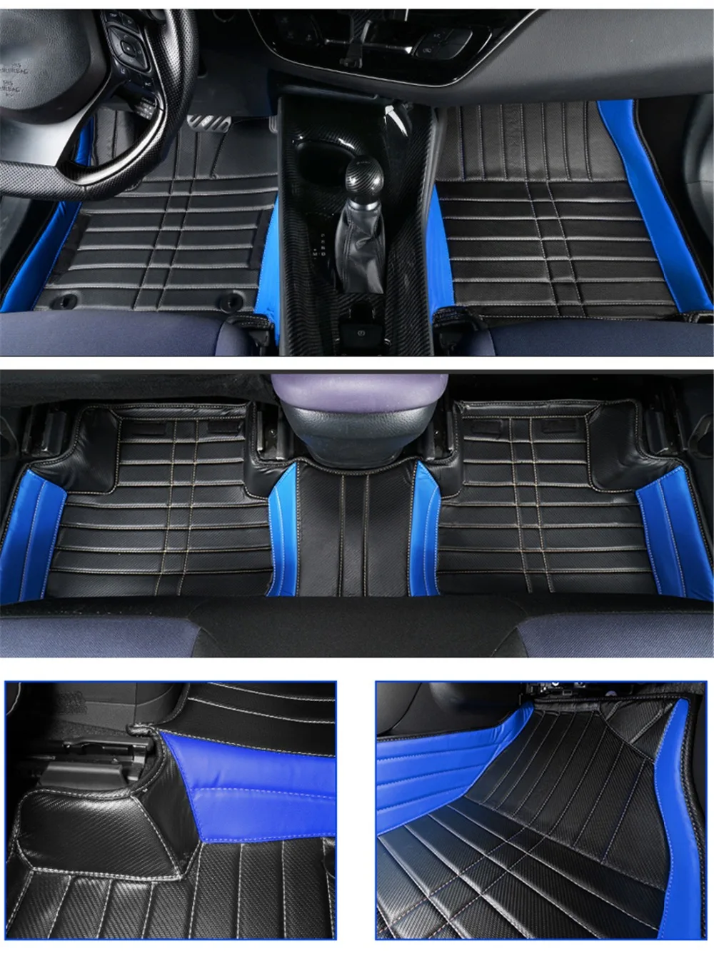Из искусственной кожи напольные ковры коврики Обложка для Toyota CHR спереди и сзади анти-грязный пол защитная Накладка для Toyota C-HR