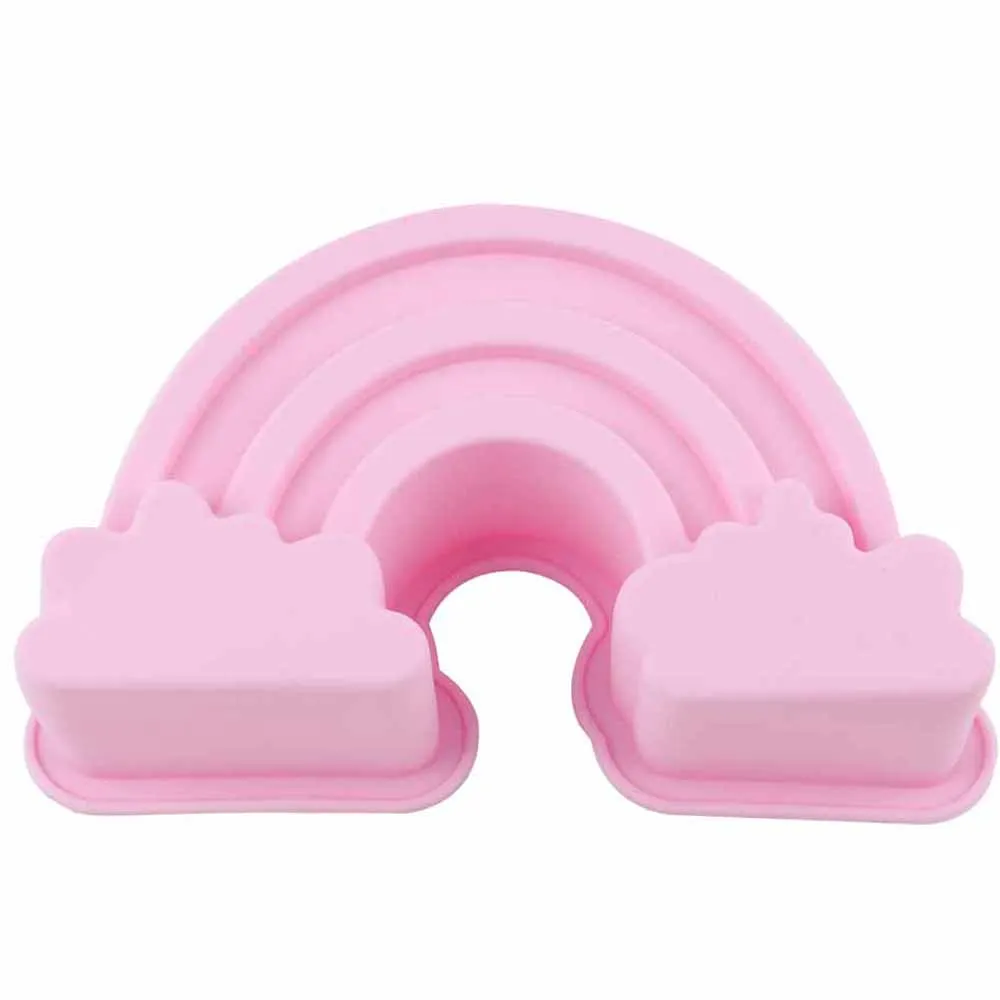 3D Big Rainbow Shaped Silicone Mold Art Cake Mousse Dessert Baking Tray Fondant Chocolate Mould Decorating Tool | Дом и сад