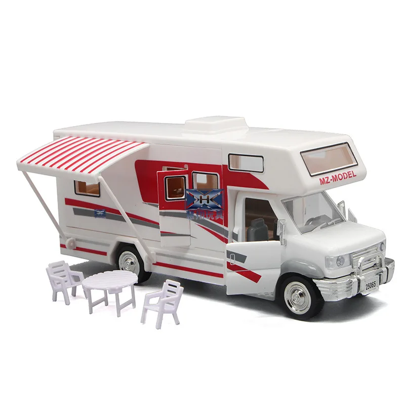 

Caravan Limo Motor Homes 1:32 Model Car Alloy Car Diecast Hot Wheels Sound Light Kids Gifts for Children and Boys