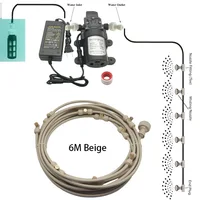 Misting Cooling System With Pump Filter Kit 20FT-60FT Mister Line Brass Nozzle 5L/Min For Outdooor Patio Porch Backyard 2