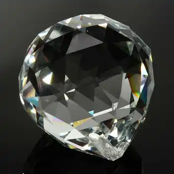 

New 1Pc 100mm Glass Faceted Crystal Ball for Chandelier Hanging Pendant Lighting Ball DIY Accessories Chandelier Crystal