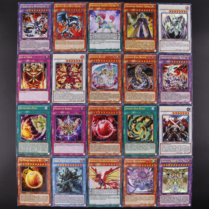 100 шт. Yu Gi Oh японское аниме 100 разные английские карты Крылатый Дракон гигантский солдат небо Дракон флэш-карта детская игрушка подарок