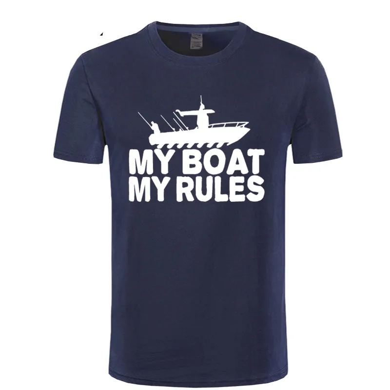 Футболка My Boat Rules рыболовная приманка ловушка карп рыбак забавный подарок
