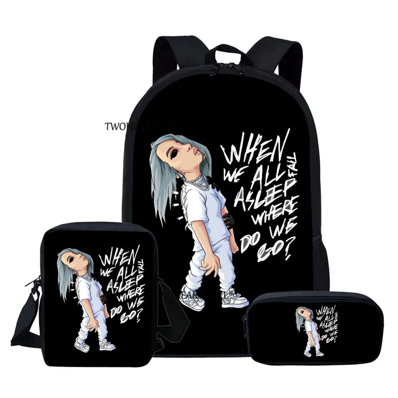 L5541CEK Twoheartsgirl Billie Eilish школьный рюкзак для девочек-подростков, Комплект детских школьных сумок, Детская Студенческая сумка для книг, Mochila Infantil - Цвет: L5541CEK