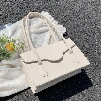 

Elegant Female Solid color Tote bag 2020 Fashion New High-quality Leather Women's Designer Handbag High capacity Shoulder Bags