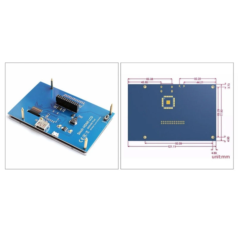 5 дюймовый ЖК HDMI Сенсорный экран Raspberry Pi 3 Дисплей монитор lcd hdmi 800x480 для Banana Pi Raspberry Pi 3/Pi 2 Модель B/B