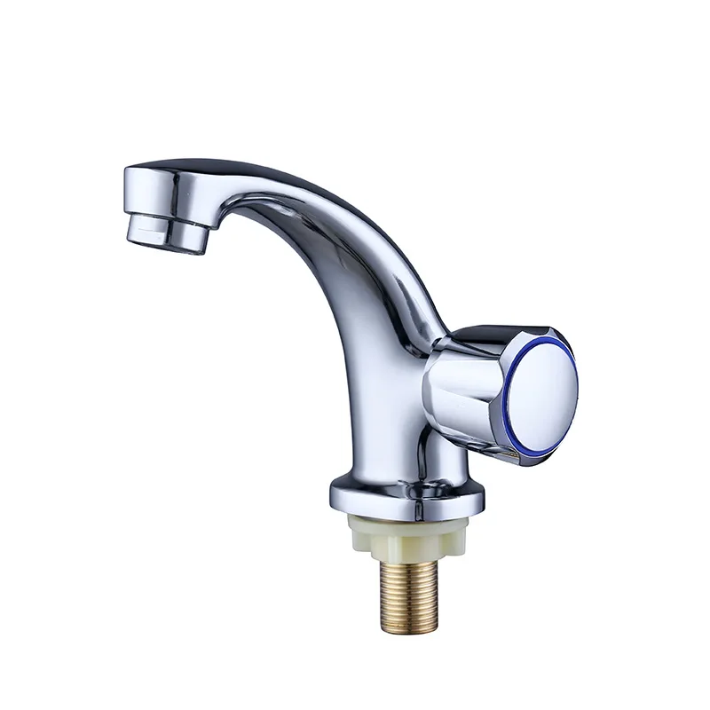 

Simple Cool Face Wash Faucet Toilet Alloy Tap Silver Northern European-Style Basin Faucet Manufacturers Direct Selling