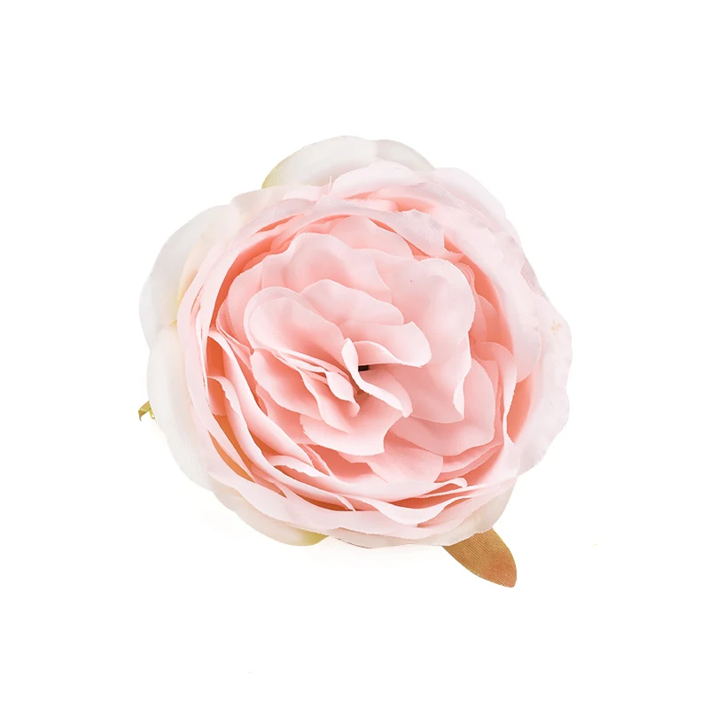 Высококачественные искусственные пионы белые розы шелковые головки цветов для свадебного украшения DIY ВЕНОК Скрапбукинг Ремесло поддельные цветы - Цвет: pink