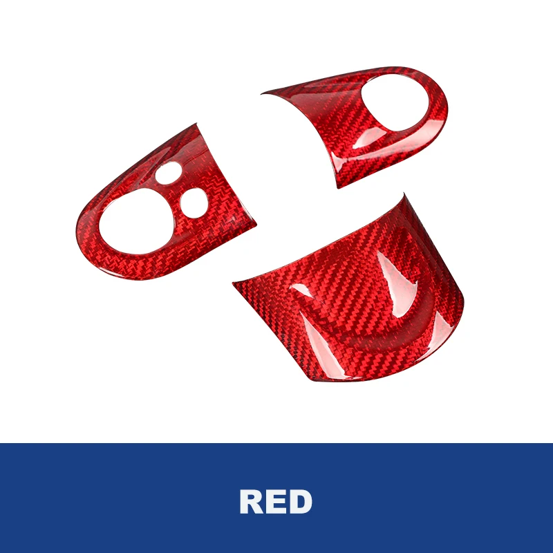 Red R55 R56 R57 R58 R59 R60 R61 Clubman земляк для Mini Cooper чехол на руль из углеродного волокна наклейки для украшения интерьера - Название цвета: Red