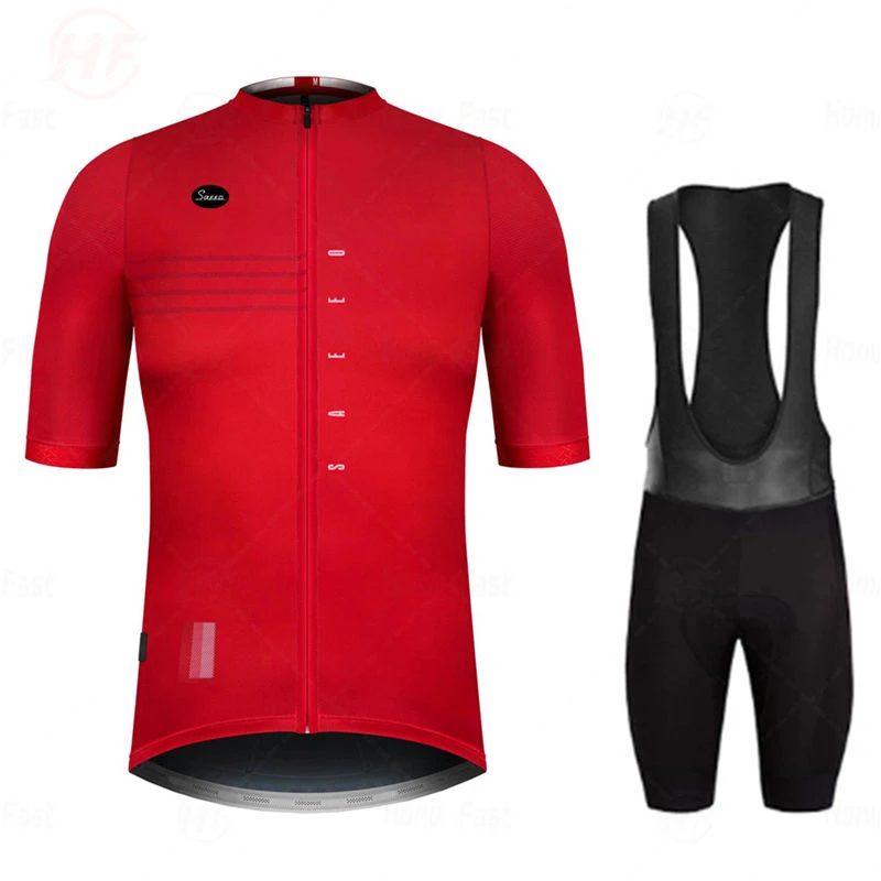 Saeeo Style Cycling Jersey Set for Men, Short Sleeve Bicycle Clothing Kit, MTB Bike Wear, Triathlon Maillot, 2024 2