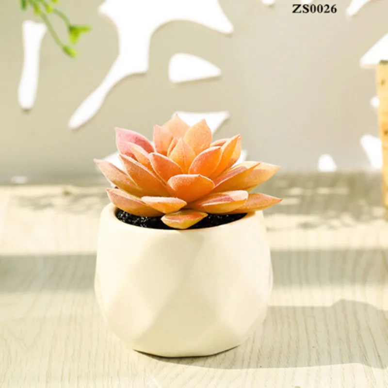 

Office Home Decor Artificial Plants Plastic Mini Potted Leaves Flower Assembly