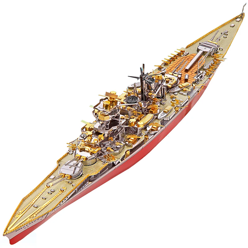 

KONGOU BATTLESHIP piececool P128-RSG 3 sheets 350 parts 3d Metal Assembly Model Jigsaw puzzle Toys Gifts for Children