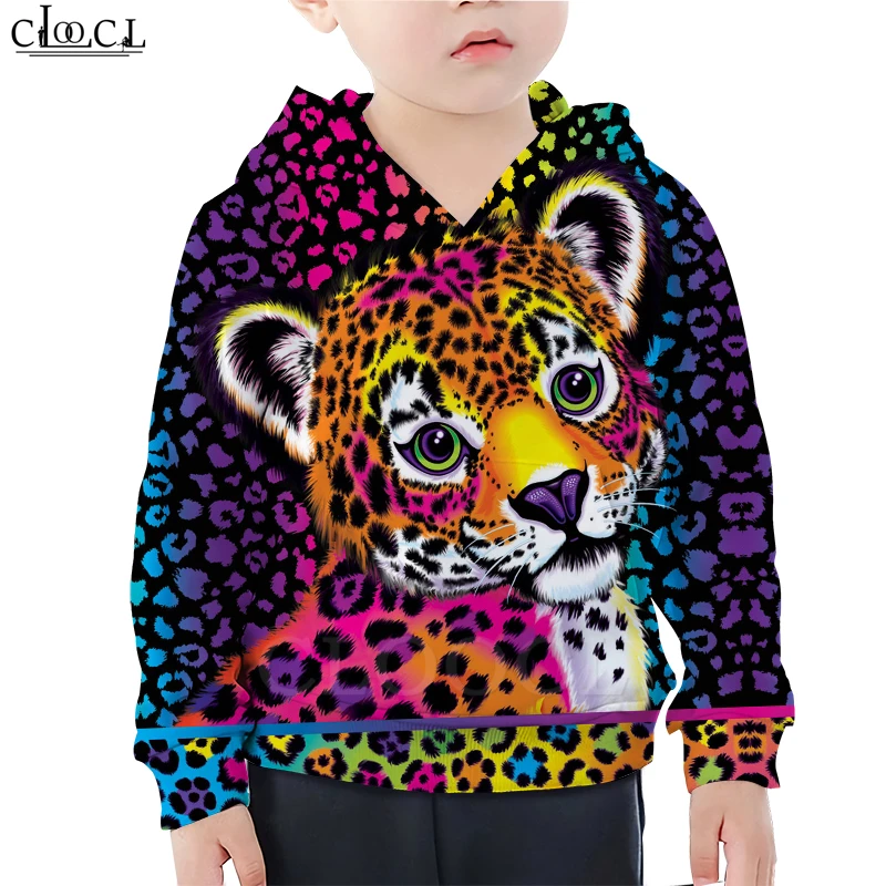 Colorful Little Tiger Hoodie Naughty Kids Baby Boy Hoodies 3D Print Baby Girl Children's Sweatshirt Hipster Streetwear Tops