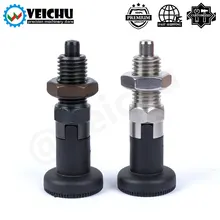 VCN220 Lock-Out Indexing Plungers With Nuts Black Plastic Knob Plunger Hand Retractable Pins Spring Detent Pins