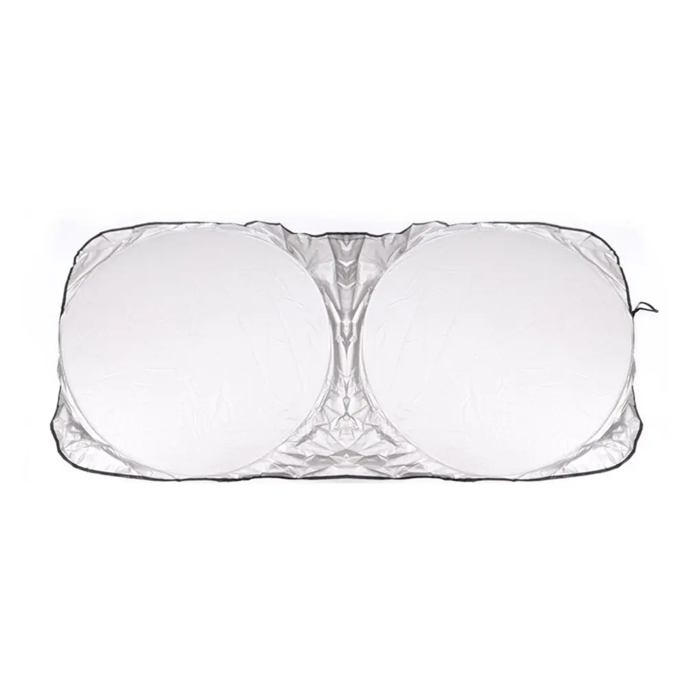 

Universal Full Car Covers Snow Ice Dust Sun UV Shade Cover Foldable Light Silver Size Auto Car Outdoor Protector Cover Shade