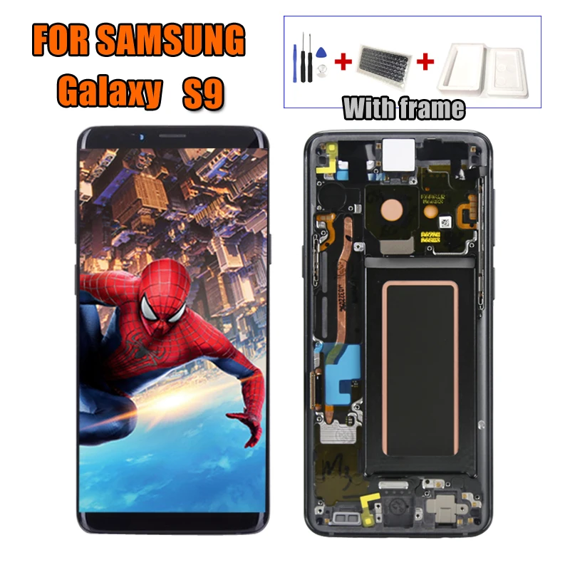 Супер AMOLED ЖК samsung S9 для samsung G960 сенсорный экран с рамкой