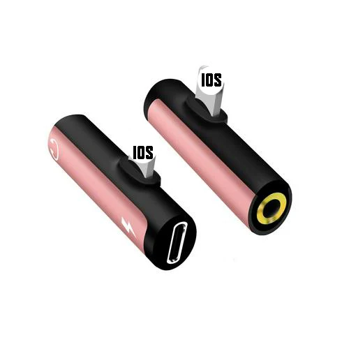 02 Адаптер Lightning для iPhone 7X8 Plus Adaptador iPhone OTG 2 в 1 два порта адаптер для наушников зарядное устройство аудио сплиттер - Color: 02