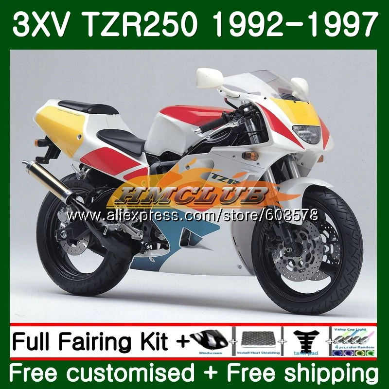 3XV для YAMAHA TZR-250 TZR250 1992 1993 1994 1995 1996 1997 122CL. 18 TZR250RR RR ТЗР 250 92 93 94 95 96 97 оранжевого и белого цветов в стиле хип обтекатель - Цвет: No. 1