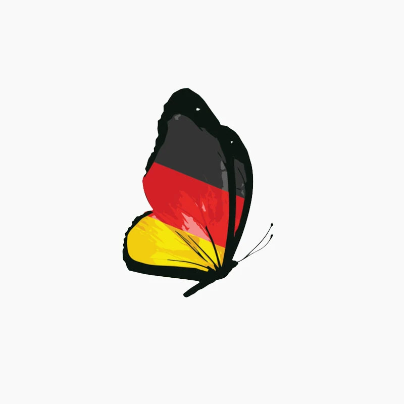 

Creative Germany Flag Butterfly Car Window Decal Reflective Car Sticker Automobile Motorcycle Accessories Vinyl,11cm*8cm
