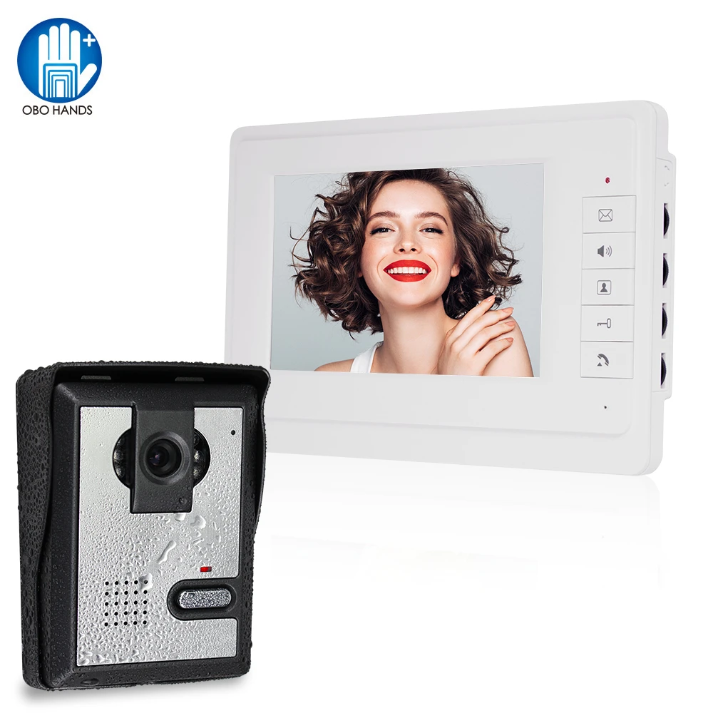 

NEW 7inch TFT Video Doorbell Intercom System 700TVL IR Night Vision Camera Color Indoor Monitor Screen DIY Video Door Phone