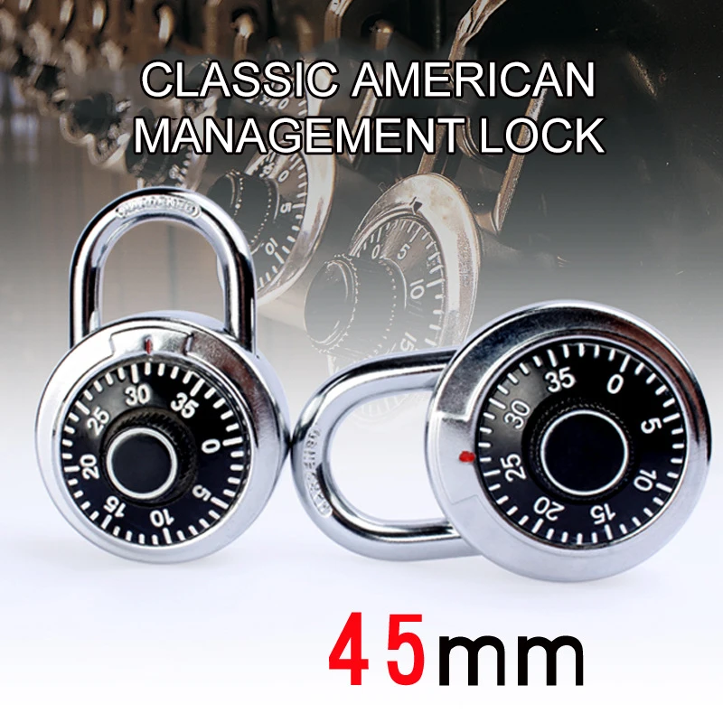 

Combination Lock Digit Rotary Padlock Round Dial Number Locks Safe Security Hardware for Luggage Suitcase Drawer Cabinet Locker