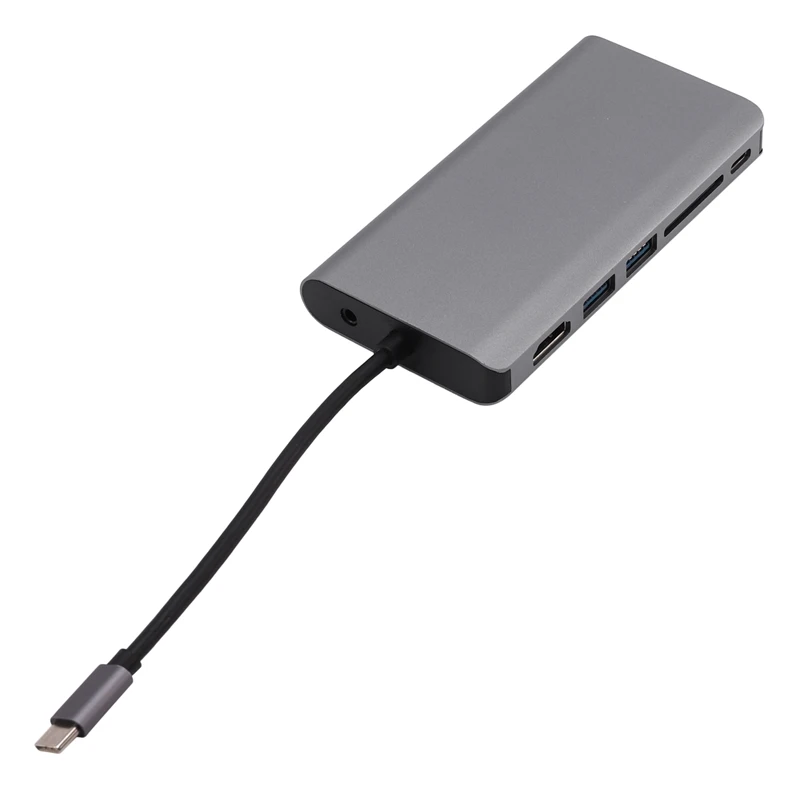 8 в 1 Тип C к HDMI VGA концентратор сетевой карты Расширение Док USB кард ридер|Сетевые