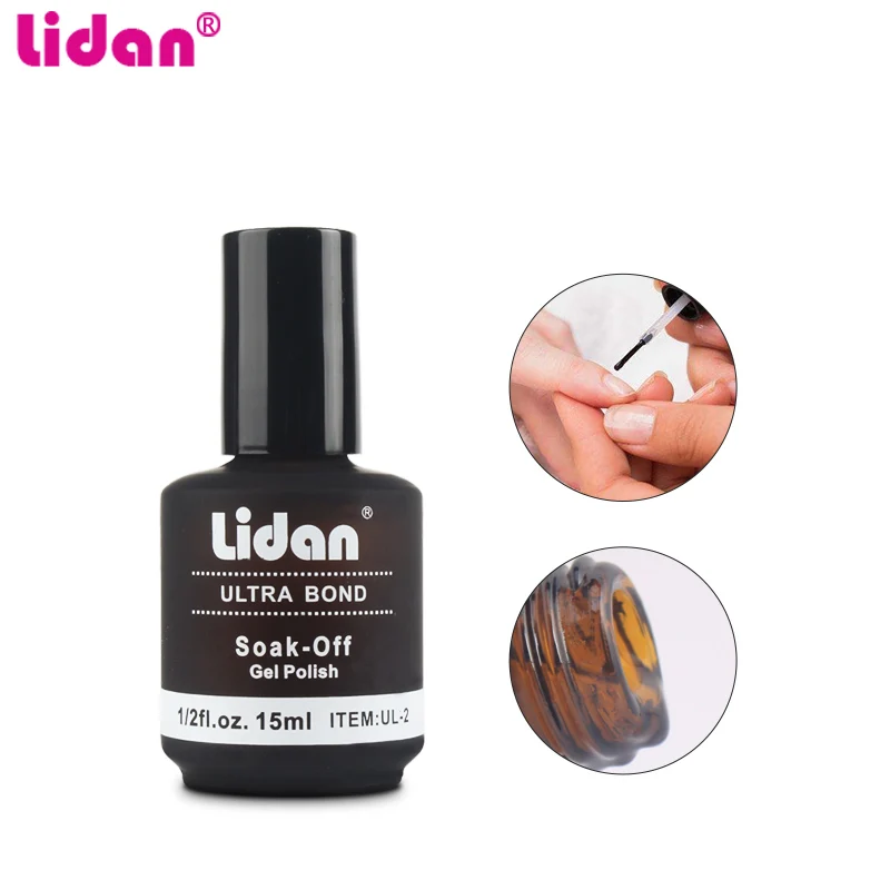 Lidan 1 бутылка чистый цвет твердые ногти замочить от эмали гель лак УФ-гель для
