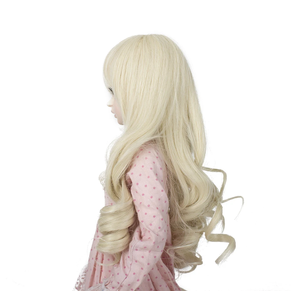BJD кукла волосы парики для 1/3 1/4 1/6 BJD DD SD MSD YOSD кукла высокотемпературный провод Длинные Шампанское молоко золотые волосы парики