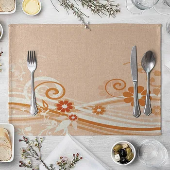 

Gold-Tone Geometry Leaf European Style Dining Table Cushion fang re dian Creative Placemat Plates Coasters Potholder Insulation