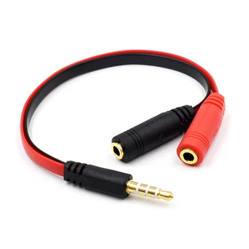 

AUX 1 Male To 2 Female Spliter Wire 3.5 Mm Jack Audio Splitter Cable Headphone Earphone Speaker Stereo AUX Adapter Cable Cord