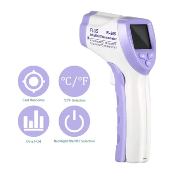 

Digital Thermometer Infrared IR Thermometer Handheld Temperature Tester For Adult Industry & Body Ear Forehead Thermometer