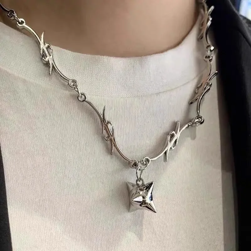 Gothic Punk Chain Choker Necklace