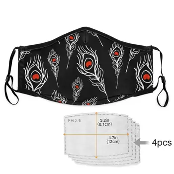 

News face masks reusable washable Face Masks with 4 Pieces PM 2.5 Filters Paper Washable Anti Dust Germ Mouth Cover Mascara