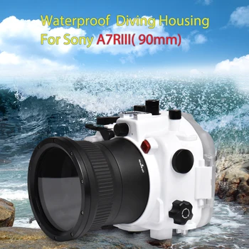 

Waterproof Camera Case For Sony A7 III A7R III A7M III 40M Underwater Camera housing Diving Protective Cover with 90mm Lens 1PC