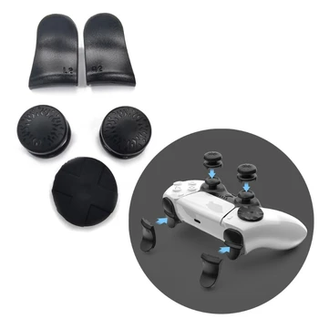 

5 in1 Thumb Grip Stick Joystick Caps FPS Thumb Stick Grip Cap Joystick Cover L2 R2 Button Trigger Extenders For PS5 Gamepad