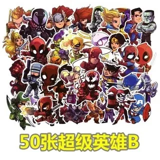108 шт Marvel Мстители стикер с рисунком из мультфильма водонепроницаемый для ноутбука мото скейтборд багаж гитара мебель наклейка игрушка стикер s - Цвет: 50B