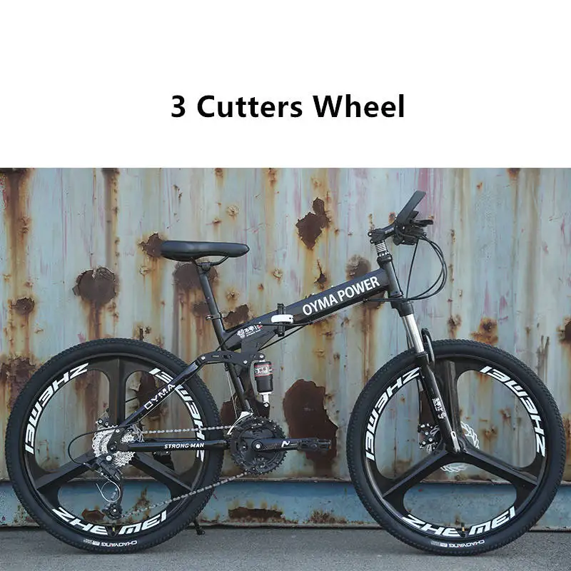 3 cutter black Бренд горный велосипед Углеродистая стальная рама 24/26 дюймов колеса двойной диск тормоза 24/27 скорость велосипеда Открытый Горные MTB Bicicleta - Цвет: 3 cutter black
