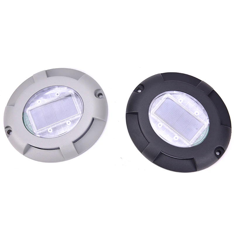 4LED Солнечный Дорожный светильник-гвоздик, алюминиевый уличный светильник для подъездной дорожки, белый/теплый/синий светильник