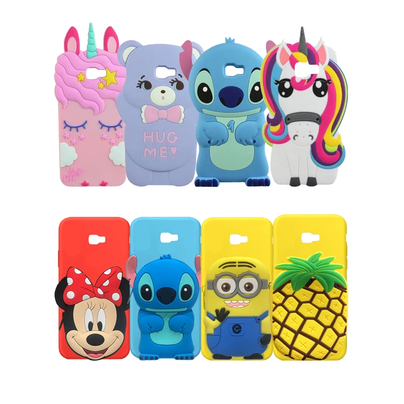 Для samsung J4 Plus чехол 3D единорог Ститч Кот мягкий резиновый чехол ...