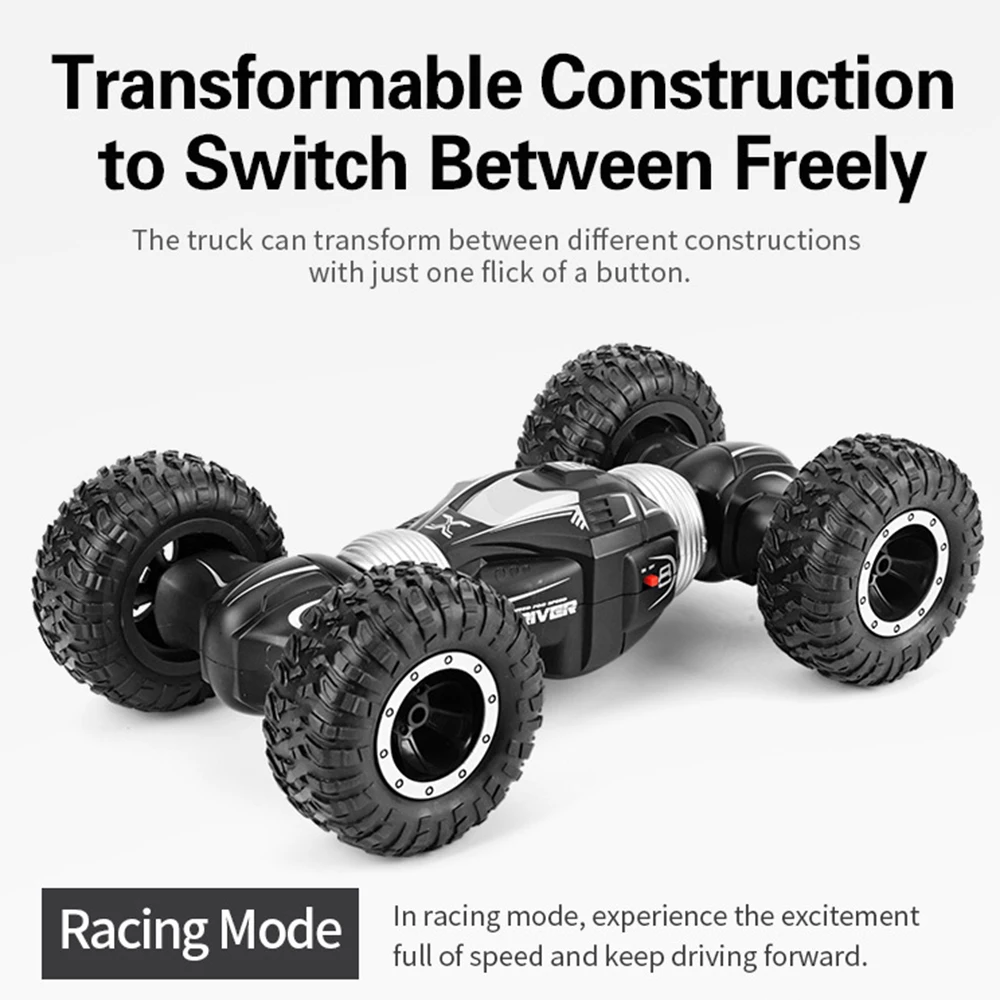LOOZYKIT детские игрушки радио управление 4WD скалолазание Багги 2,4 GHz RC Функция Двусторонняя барабанная деформация трюк автомобиль детские игрушки