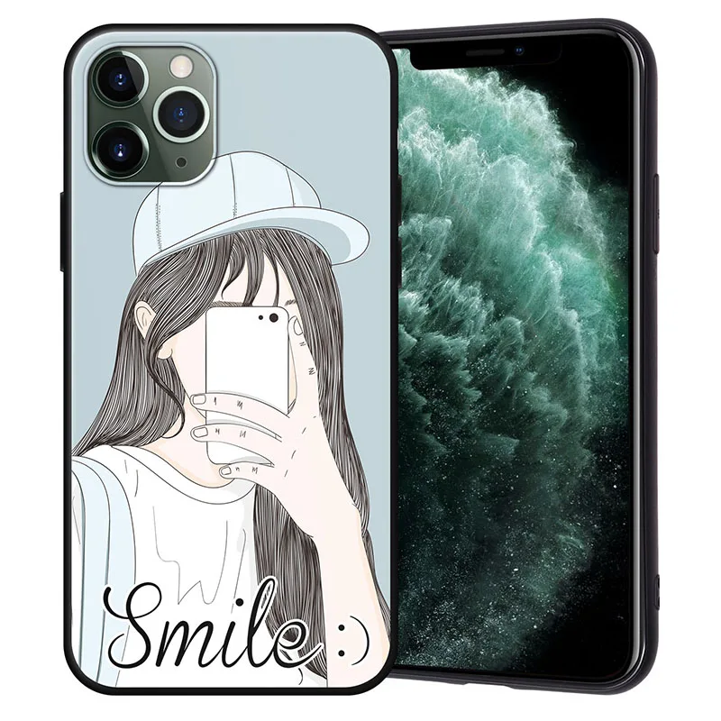 Чехол для Funda iPhone 11 Pro, 5, 5s, 6, 6 S, 7, 8 Plus, X, XS Max, Модный чехол для девочек, чехол для iPhone 7, мягкий чехол из ТПУ для iPhone XR