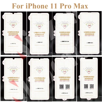 

500pcs Unbreakable Membrance Curved Full Cover Soft Hydrogel Film Screen Protector For iPhone 11 Pro Max XS XR X 8 7 6 6S Plus
