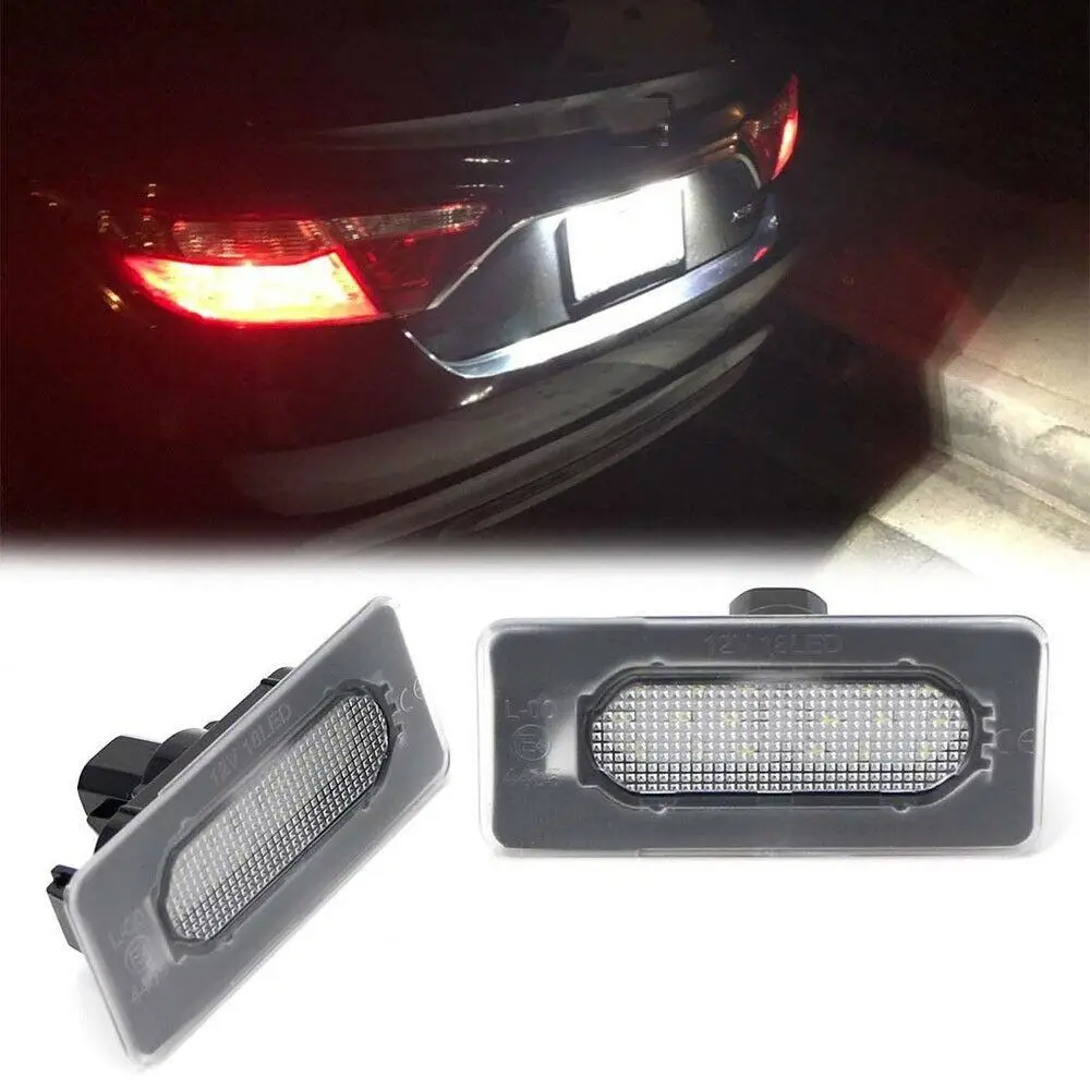 

2pcs License Plate Lights 12V Auto Warning Lights LED high brightness Indicators License Plate Light for TOYOTA Corolla 14-18