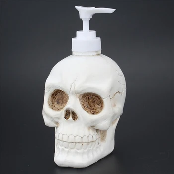 

Liquid Soap Dispenser Pump Bottle Skull Shape Creative Shampoo Lotion Dispenser Bottle Bathroom Accessories Halloween Decoration
