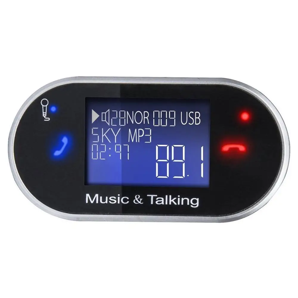 Car MP3 Audio Player FM Transmitter Wireless FM Modulator Car Kit HandsFree LCD Display USB Charger